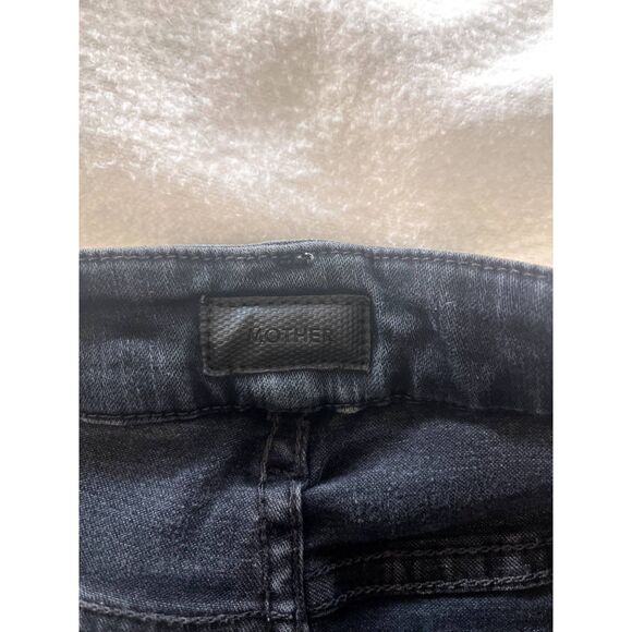 Mother Looker Ankle Fray Denim Jeans in Blackbird Size 31 - Picture 8 of 10